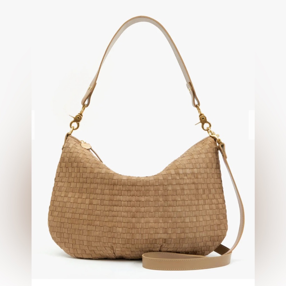 Clare V Moyen leather and suede Clay